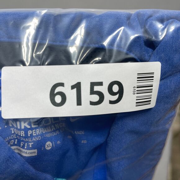 Nike Golf Tour Performance Polo Men XL Blue‎ Dri-FIT Short Sleeve Ventilated - Picture 12 of 12